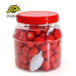 Manufacturer Hot Selling Wholesale OEM Fruit Flavor Strawberry-shaped  Bubble Gum Halal Chewing Gum Candy Sweets