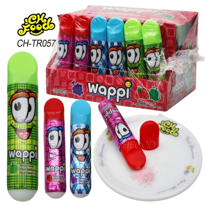 Hot Selling New Mixed Fruit Flavor Sour Powder Candy in Funny Bottle Wholesale and OEM Kids Candy Toy