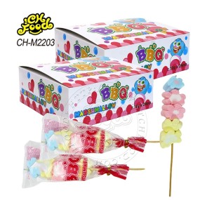 Customized Halal BBQ Flower Shape Marshmallows Fruit Flavor Multi-color Cotton Candy Sweets