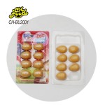 Low MOQ Wholesale Fruit Flavor Small Egg Shape Bubble Gum Halal Chewing Gum Candy Sweets