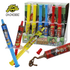 Wholesale and Custom Chocolate Jam Syringe Candy Toys for Kids Chocolate Pen Liquid Candy Sweets