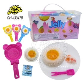 Hot Sale Fried Egg Shape Pudding Jelly With Popping Candy