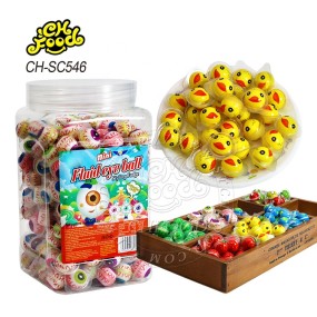 清真小眼球西瓜草莓鸭地球形状水果果冻填充软糖糖果软糖