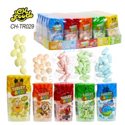 Custom Fruit Flavor Oval Ball Cola Bottle Bone and Fish Shape Tablet Candy in Bottle for Kids