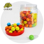 Manufacturer Wholesale OEM Fruit Flavor Multi-colored Ball Shape Bubble Gum Halal Chewing Gum Candy Sweets