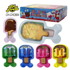 LOW MOQ Factory Wholesale Ice Cream Shape Chocolate Biscuits OEM Halal Snack Food