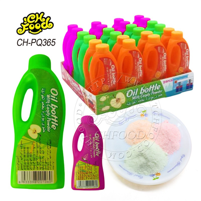 New Hot Sale Fruit Flavor Sour Powder Candy in Funny Oil Bottle Toy Wholesale and OEM Toy Candy Sweet for Children