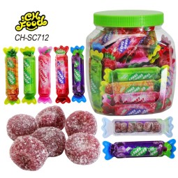 Wholesale Sugar Coated Mix Fruit Flavor Gummy Jelly Candy Halal Chewy Soft Candy