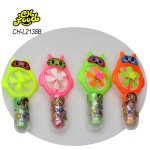 Wholesale Hot Selling Cartoon Cat Windmill Toy with Lollipop Hard Candy for Kids