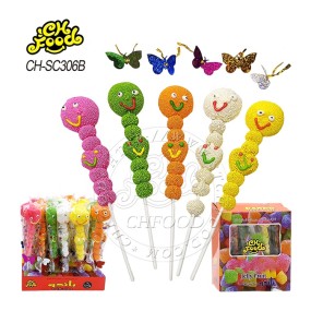 Cartoon Caterpillar Gummy Candy Lollipop Jelly Fruit Soft Candy Sweets