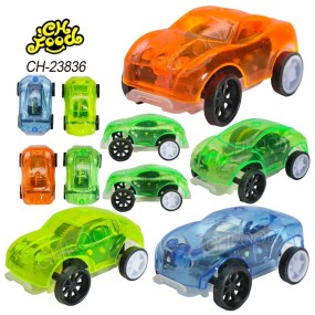 Wholesale Low MOQ Bulk Cheap Plastic Small Transparent Toy Car Pull-back Vehicle Promotion Toy for Kids