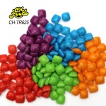 Wholesale and OEM Bottle Candy Fruit Flavor Colorful Mini Square Chewing Bubble Gum Halal China Snack
