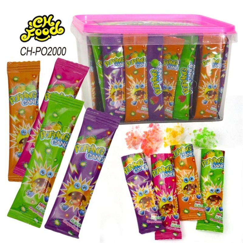 Low MOQ Candy Wholesale Mix Fruity Flavor Popping Candy Hard Candy Sweets for Kids