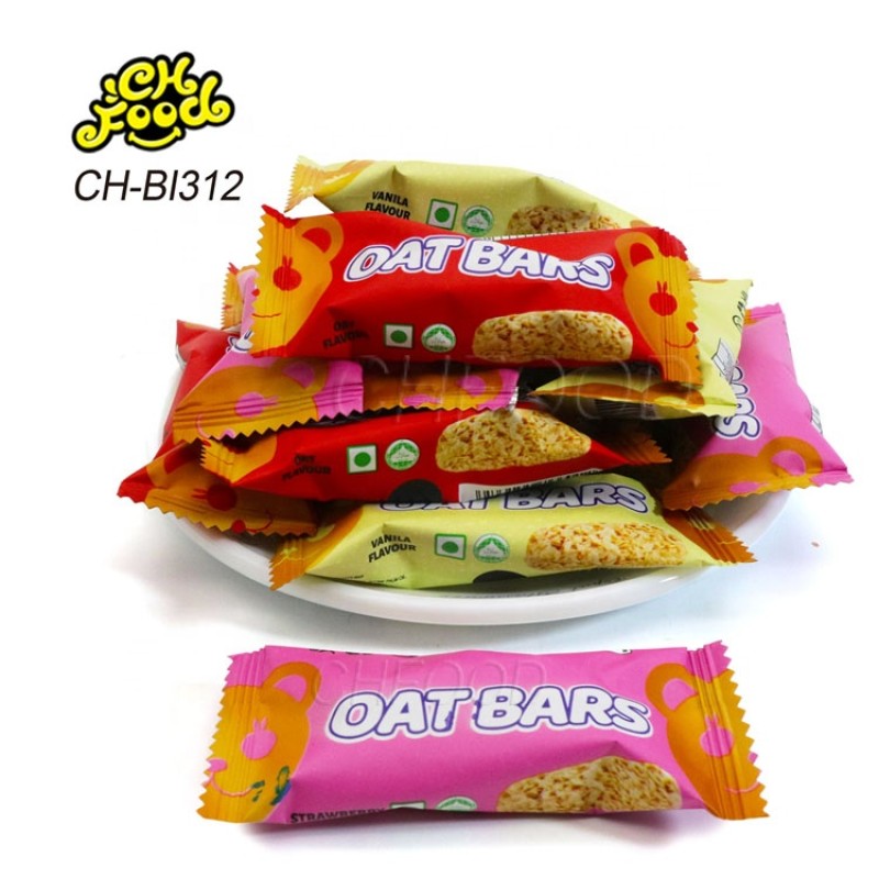 OAT BARS Original Taste Strawberry and Vanilla Flavour Instant Oat Candy OEM Oat Milk Chocolate bar