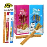 Low MOQ Halal Sweet Strawberry Chocolate Milk Flavor Long Stick Crispy Wafer Egg Roll OEM Biscuits Wholesale