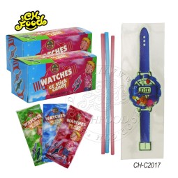 Watches Tattoo with CC Stick Candy Sour Powder Straw Candy Sweets Halal Wholesale