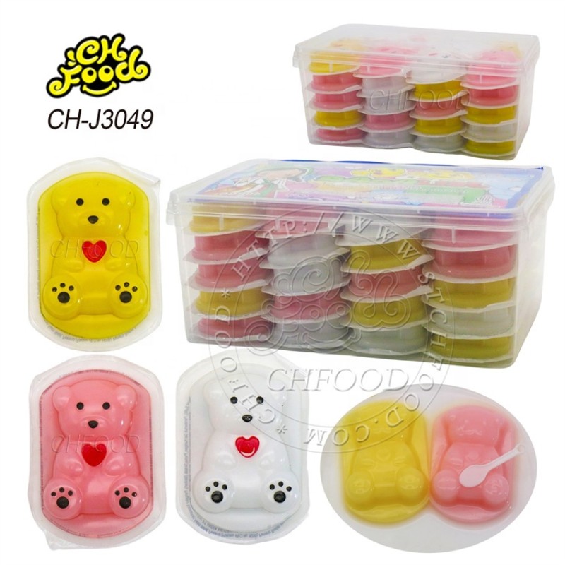 Cartoon Animal Bear Shape Fruit Jelly Pudding Candy for Kids