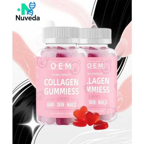 Collagen Gummies Manufacturer - Hair Skin Nails Growth Vitamin Biotin Custom
