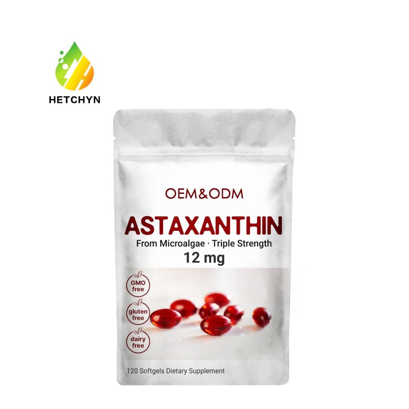 Astaxanthin Capsules Manufacturer - OEM Natural 12mg Vegan Custom Formula