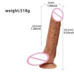 Silicone Female Sex Products New Adult Red and Blue Manual Dildo Vibrator Realistic Dildos Sex Toys