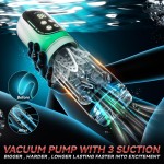 Fully Waterproof IPX7 Automatic Man Stroker Machines Vacuum Pump Thrusting Rotating Sucking Cup Electric Male Masturbators