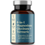 In-Stock 4-in-1 Magnesium Glycinate Tablets with Malic Acid and Turmeric for Adults