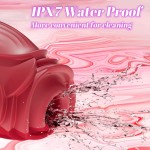 Mini Waterproof Rose Flower Clitoral Suction Vibrator Women's Nipple Breast Sucker Sex Toy Vibrating Clit Toy for Female