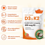 Tk  Best-Selling Vitamin D3K2 Coconut Oil Soft Capsules Hot Source Factory Adult Dosage Form Softgel Capsule