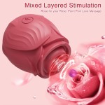 Mini Waterproof Rose Flower Clitoral Suction Vibrator Women's Nipple Breast Sucker Sex Toy Vibrating Clit Toy for Female