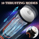 Fully Automatic Sucking Telescoping Masturbation Cup for Male 10 Frequency Vibration Masturbation Cup for Male Sex Toy