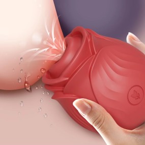 Mini Waterproof Rose Flower Clitoral Suction Vibrator Women's Nipple Breast Sucker Sex Toy Vibrating Clit Toy for Female