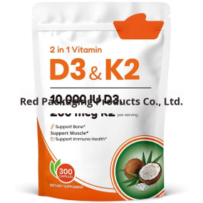 Tk  Best-Selling Vitamin D3K2 Coconut Oil Soft Capsules Hot Source Factory Adult Dosage Form Softgel Capsule