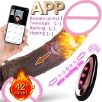 Application Control Remote Control Stretch Swing Realistic Dildo Vibration Female Thrust Heating Vibrator Dildo Adult Sex Toy