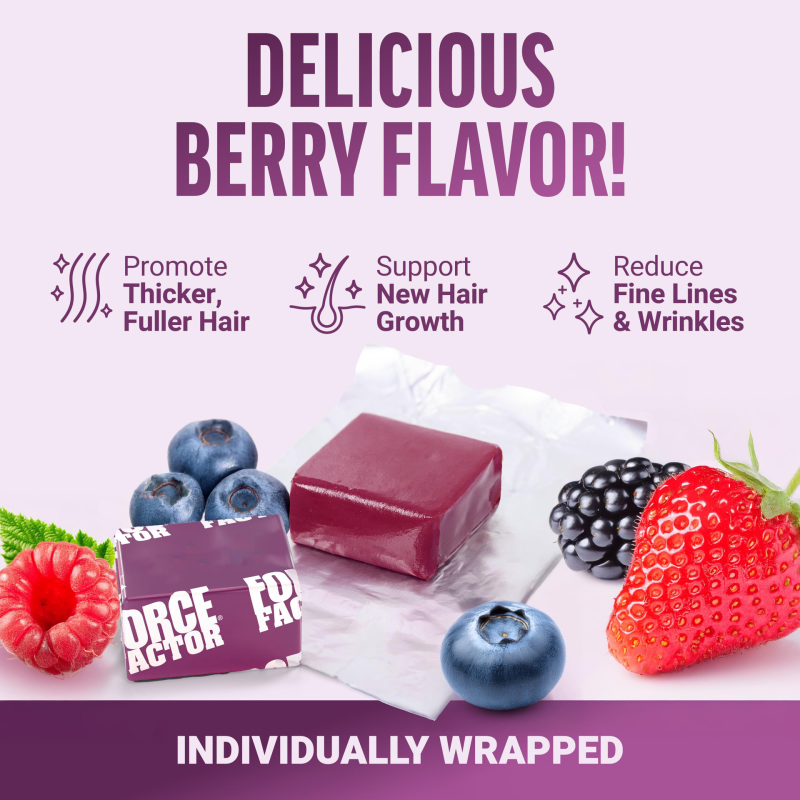 Women's Hair Growth Vitamin Chewable Gummies  Amazon Factory Wholesale Nutritious Hairgrowth Supplement Hard