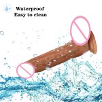 Silicone Female Sex Products New Adult Red and Blue Manual Dildo Vibrator Realistic Dildos Sex Toys