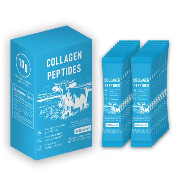 OEM Collagen Peptides Powder Supplement Travel Packs Hydrolyzed Collagen & Gluten Free Unflavored No reviews yet  certified