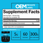 Factory OEM Private Labels 250g Creatine Monohydrate Powder 500g 300g 200 Mesh Pure Creatine Powder