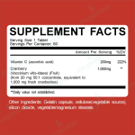 For Wins Town Women's Cranberry Extract Tablets Healthy Support Supplement for Adults Not for Pregnant Women
