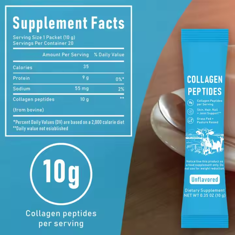 OEM Collagen Peptides Powder Supplement Travel Packs Hydrolyzed Collagen & Gluten Free Unflavored No reviews yet  certified