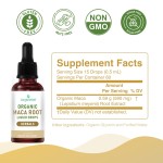 AegleWell Private Label Organic Maca Root Liquids Extract Sports Supplement Maca Root Drops for Enhanced Mood and Natural Energy