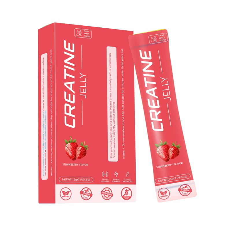 Aeglewell  Creatine Jelly Sticks Sugar-free Petin Jelly Builds Muscle Lines Jelly Stick Creatine for Pre Workout Energy Boost