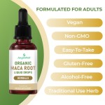 AegleWell Private Label Organic Maca Root Liquids Extract Sports Supplement Maca Root Drops for Enhanced Mood and Natural Energy