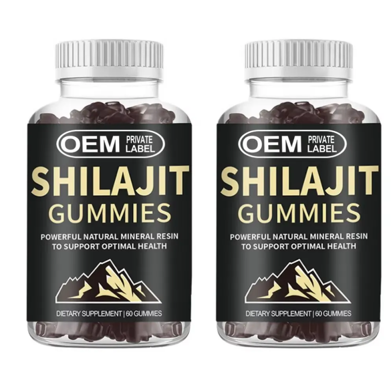 OEM ODM Shilajit Gummies 5 in 1 Supplement with Chaga Mushroom and Ashwagandha With Vitamins Private Label