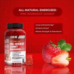 Oem Hot Selling Pre-Workout Gummies with Enhanced Creatine Monohydrate for Men and Women