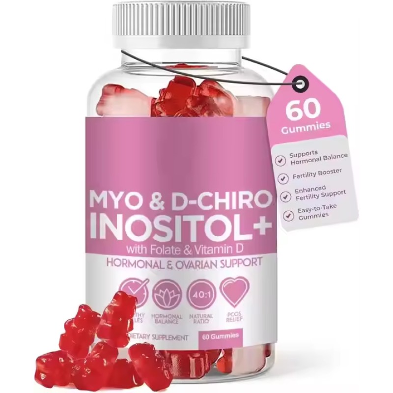 Private Label Vitamin Myo Inositol and D Chiro Inositol Gummies Supplement Inositol Gummies