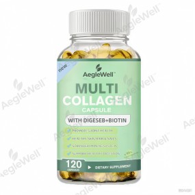 AegleWell Best-selling OEM ODM Softgel Hydrolyzed Multi-Collagen Capsules Factory-Supplement for Healthy Skin and Nails