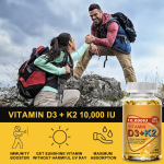 Vitamin D3 K2 Capsules Factory - 10000iu Heart Bone Health
