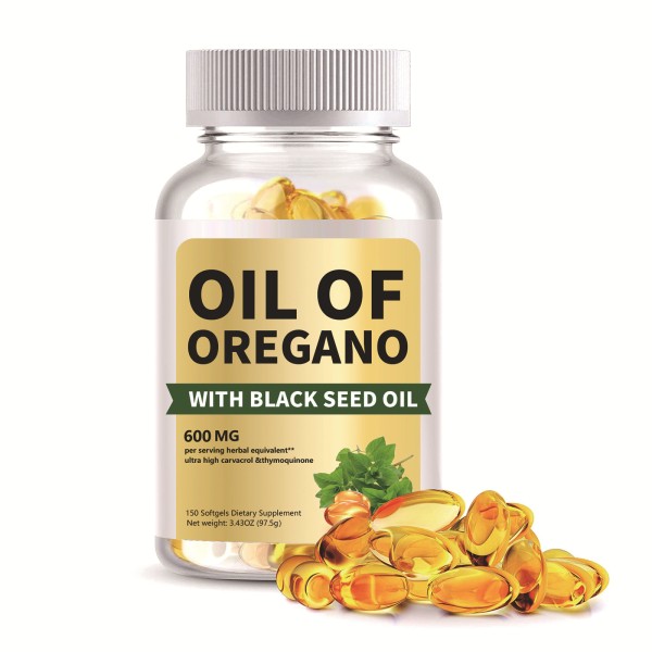 Oregano Oil Capsules Supplier - 600mg Black Seed Oil Blend