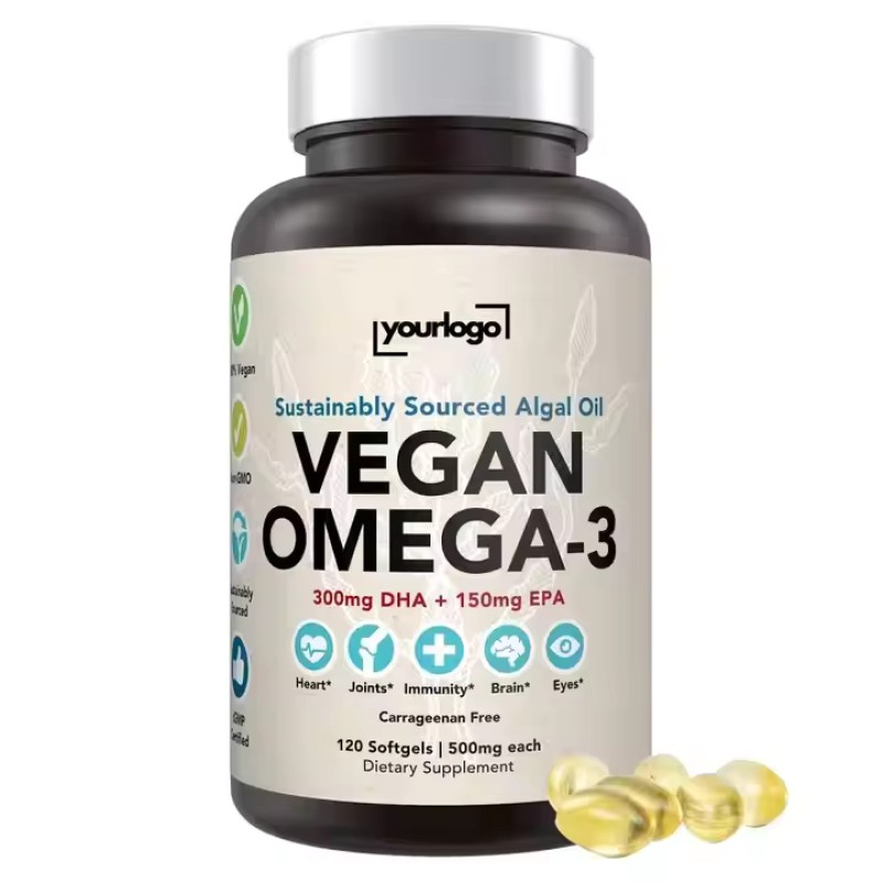 Algal Oil Softgels Supplier - Vegan Omega 3 DHA EPA Brain