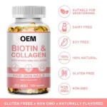 Biotin Collagen Capsules Factory - 4000mcg Hair Nail Skin